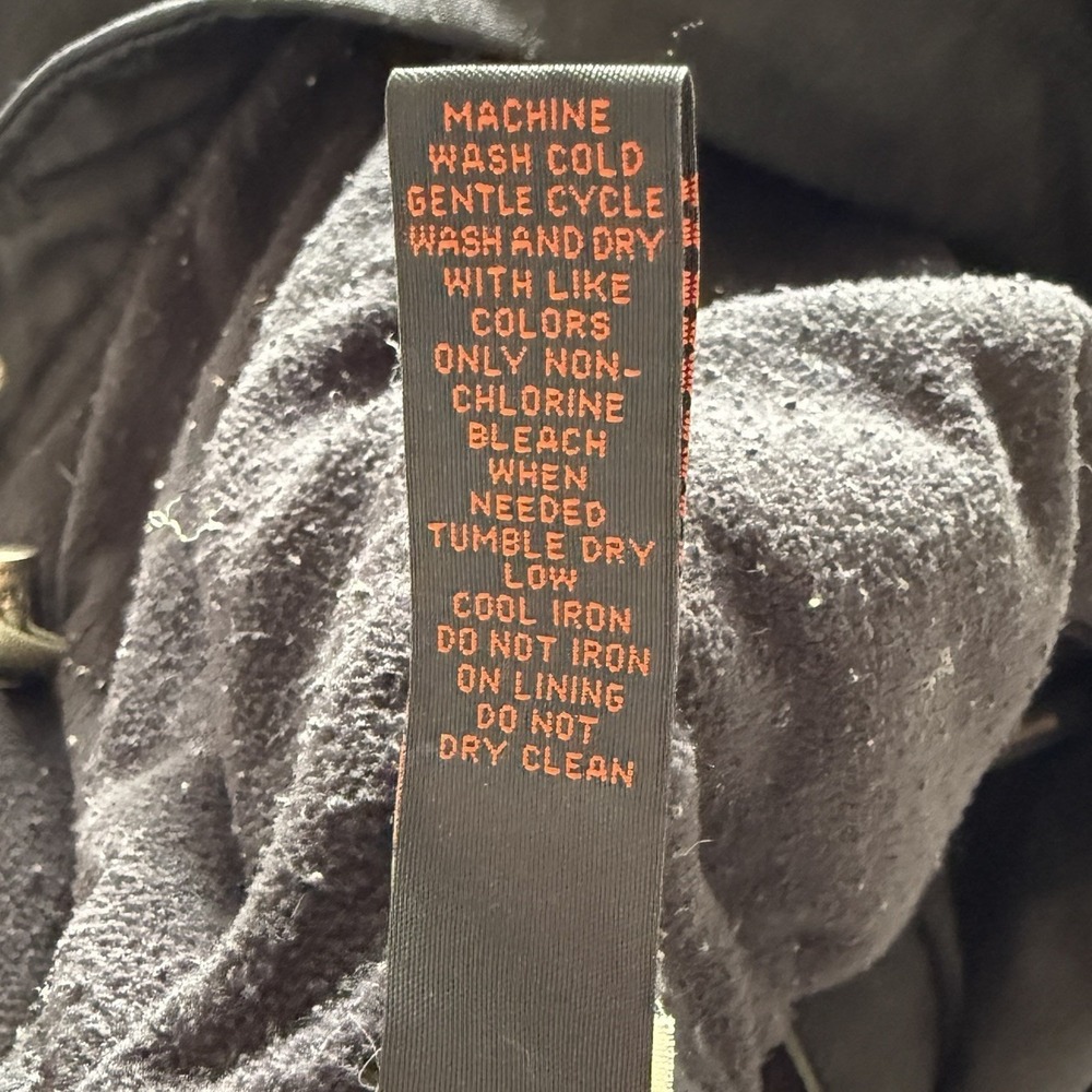 Banana Republic Black Canvas Coat Men XL Vintage Y2K Utility Hooded Outdoor Work - Picture 9 of 13